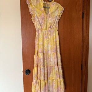 BB Dakota by Steve Madden Yellow and Pink Floral Dress